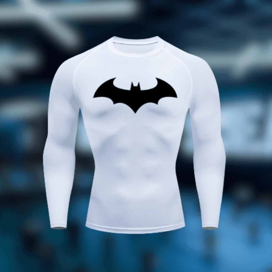 Dark Knight Compression - White Long Sleeve - Trenflex