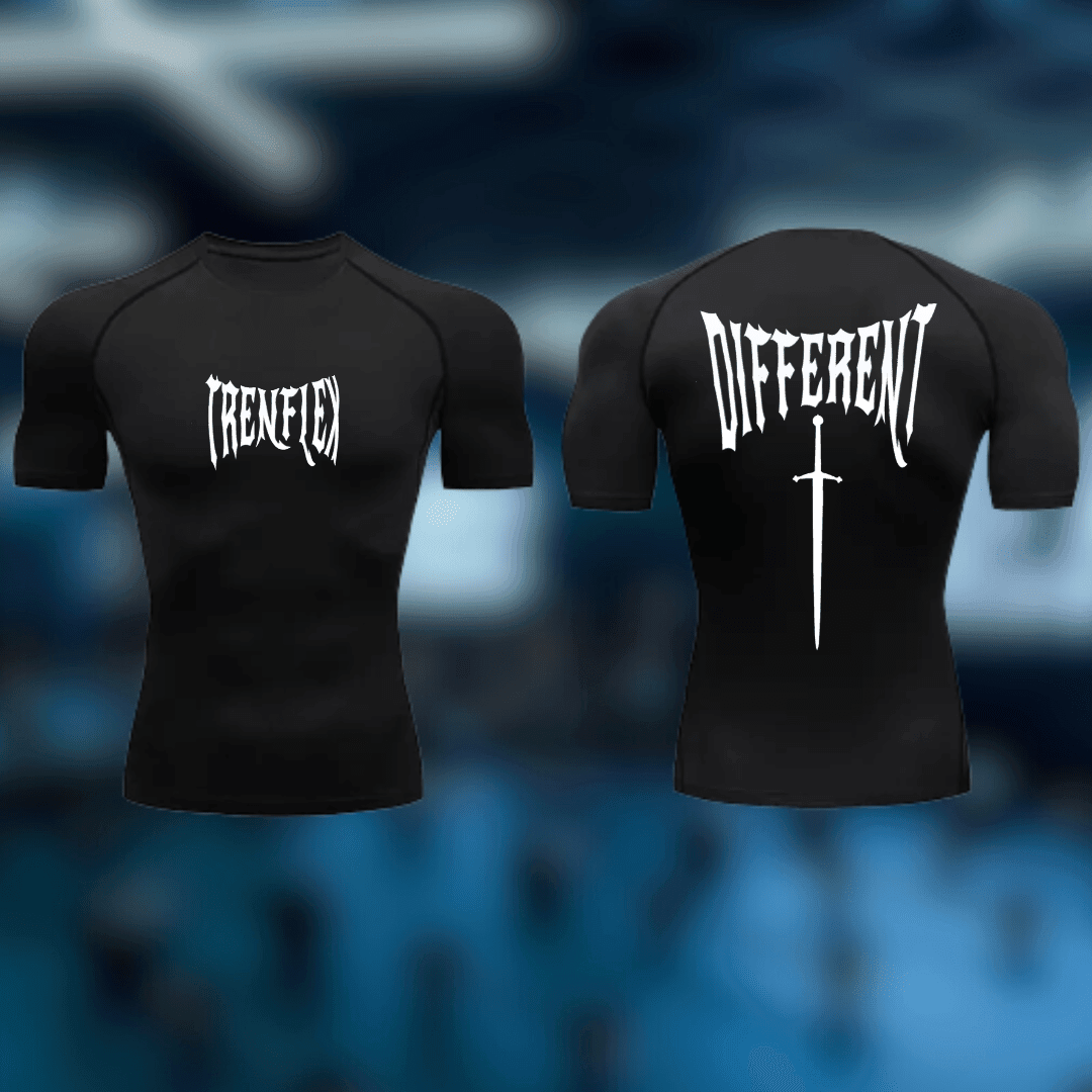 TrenFlex 'Different' Compression - Black Short Sleeve - Trenflex