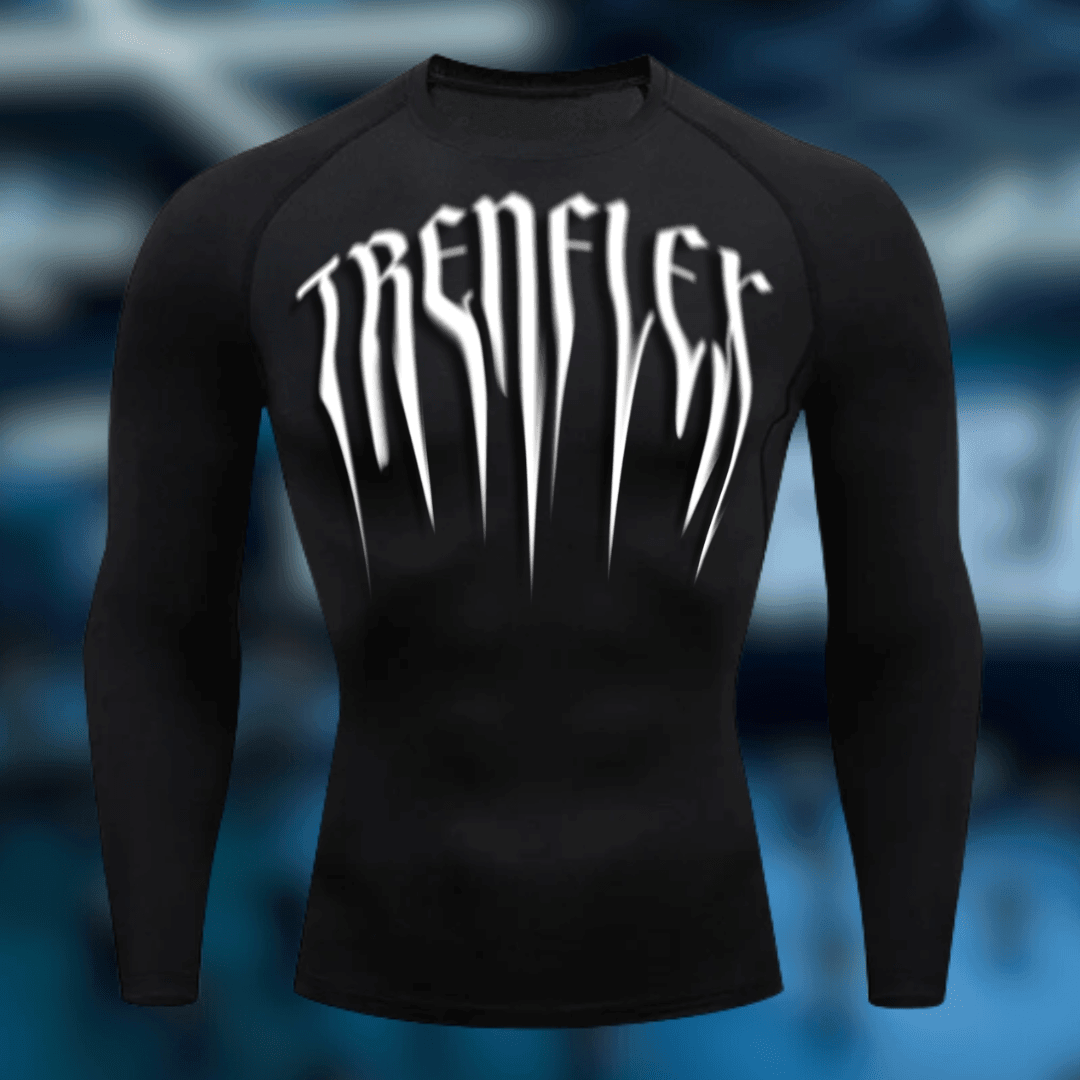 TrenFlex 'Melted' Compression - Black Long Sleeve - Trenflex
