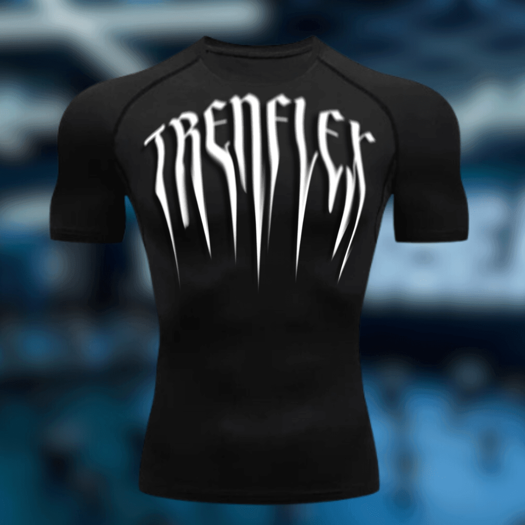 TrenFlex 'Melted' Compression - Black Short Sleeve - Trenflex