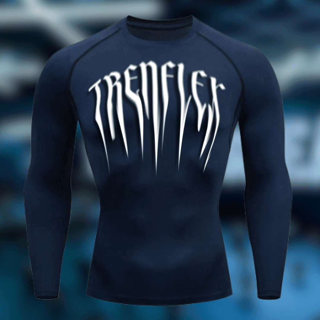 TrenFlex 'Melted' Compression - Navy Long Sleeve - Trenflex